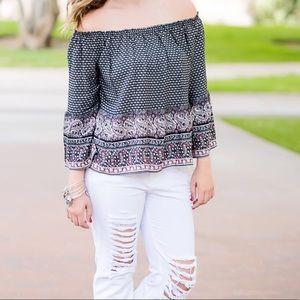 off the shoulder long sleeve